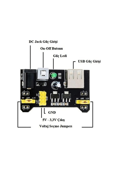 Breadboard Güç Kaynağı Modülü
