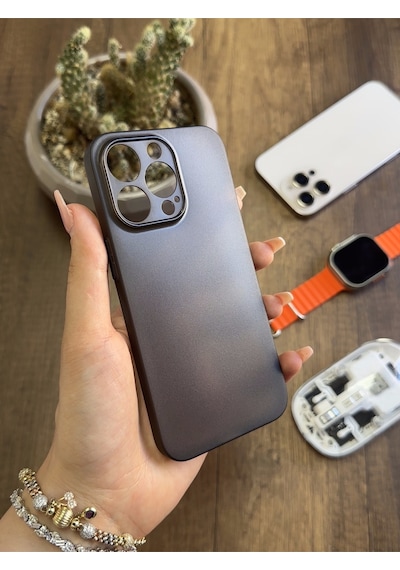 Apple iPhone 13 Pro Uyumlu Süper İnce Mat Ultra Thin Silikon Kılıf Buzlu Siyah