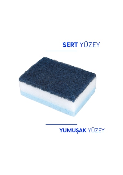 Grimorlife 6 Adet Özel Dokulu Düz Bulaşık Süngeri Özel Dokulu, Dayanıklı Mutfak Süngeri Seti