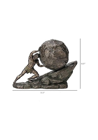 Veronese Design 8 1/8 İnç Sisifos Ve Ebedi Kaya Soğuk Döküm Reçine Bronz Kaplama Heykel/biblo Ev Dekorasyonu Diğer