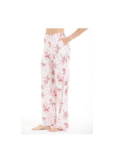 Lılac Kadın Çiçek Desenli %100 Viskon Pijama Altı Pantolon Beyaz - Nar Çiçeği Beyaz - Nar Çiçeği Lılac Kadın Çiçek Desenli %100 Viskon Pijama Altı Pantolon Beyaz - Nar Çiçeği Beyaz - Nar Çiçeği