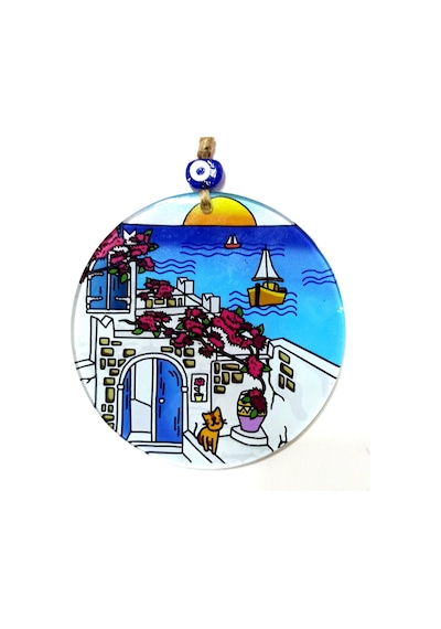 Kedili Hayal Evi 15 Santimetre Füzyon Cam Duvar Dekoru