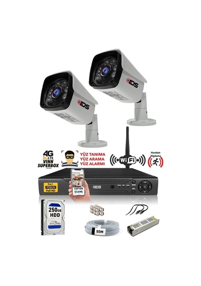 Ids - 2 Kameralı 1080P Fullhd 5Mp Sony Lensli Kamera Seti - 2027