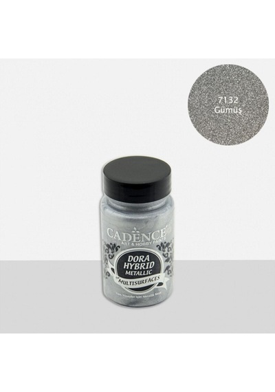 Dora Hibrit Metalik Multisurface Akrilik Boya 90 Ml 7132 Gümüş Gümüş