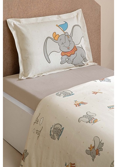 Disney Nevresim Takımı Ranforce Bebe Dumbo Sweet Bej