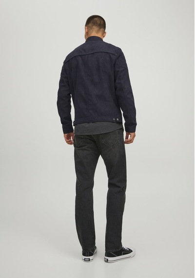 Jack & Jones Suni Deri Ceket 12147218 Jet Black Lacivert - Siyah