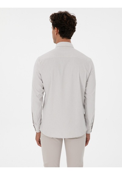 Pierre Cardin Erkek Vizon Gömlek Desenli 50311396-vr052 Vizon