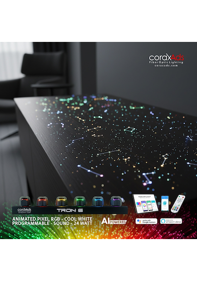 Epoksi Akrilik Mobilya Tasarım Fiber Optik Aydınlatma Yıldız Uygulama Kiti - Kayan Yıldızlı Çok Renkli