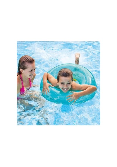 76 Cm Jumbo Deniz Havuz Simidi 8 Yaş Üstü İçin / Transparent Swim Tube - 59260 Mavi Turkuaz