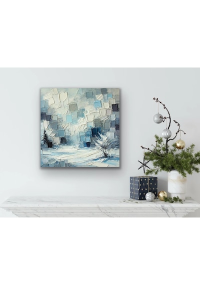 Kış Mevsimi Kanvas Tablo 60x60cm