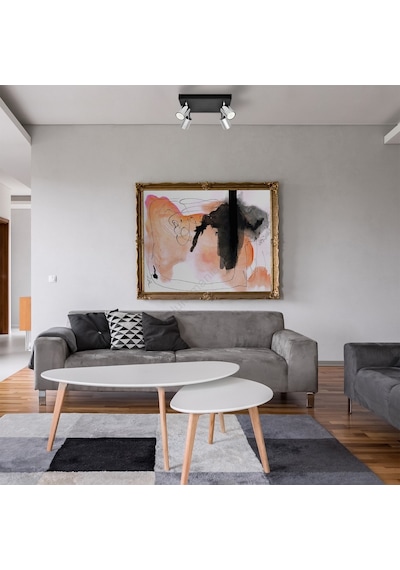 Rıolight Modern Siyah Gövde Krom Hareketli Başlık 4xgu10 Led Kare Spot Avize Ampül Dahildir Krom - Siyah