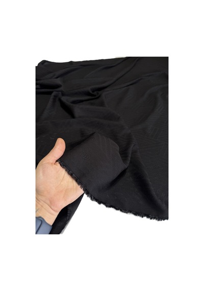Jakarlı Tencel Viskon En 150 Cm Dökümlü Ve Yumuşak Siyah
