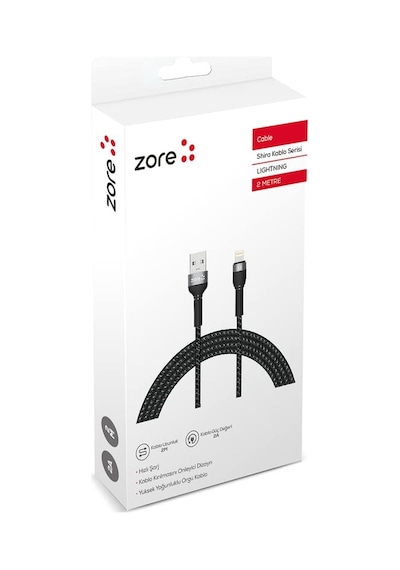 Tr Zore Shira Serisi Lightning Usb Kablo 2m Genel