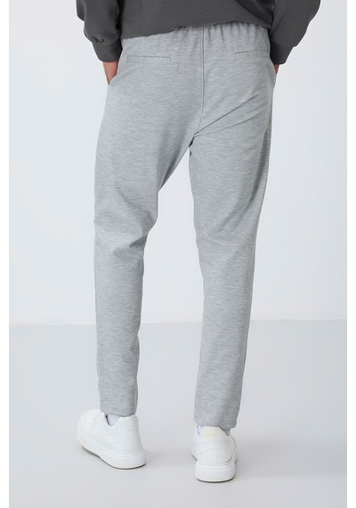 Tommy Life Gri Yüzeyi Dokulu Standart Fit Erkek Eşofman Alt - 82155