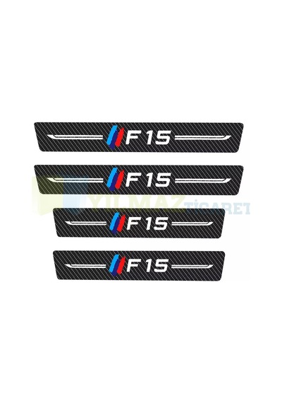 Bmw M Logo F15 Arma Karbon Kapı Eşiği Oto Sticker 4 Parça