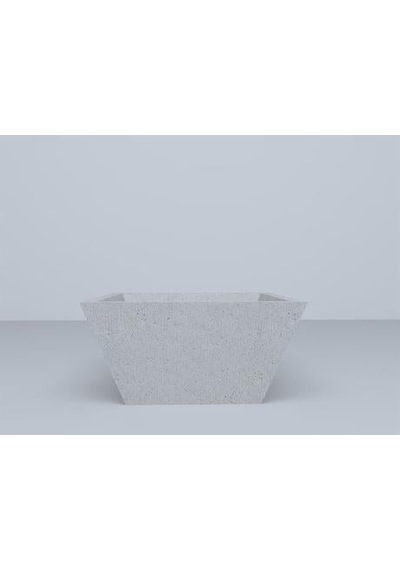 Nuano Consept Royal Serisi Yuvarlak Saksı Beyaz 40x20