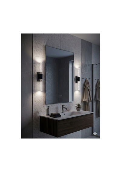 Bubblelight Small 31 Cm Modern Tasarım Led Aplik - Duvar Lambası - Siyah - Pilli - Beyaz Led Siyah Pilli