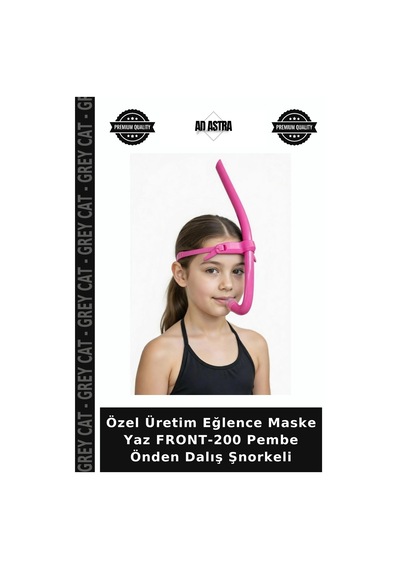 Özel Üretim Eğlence Maske Yaz Front-200 Pembe Önden Dalış Şnorkeli