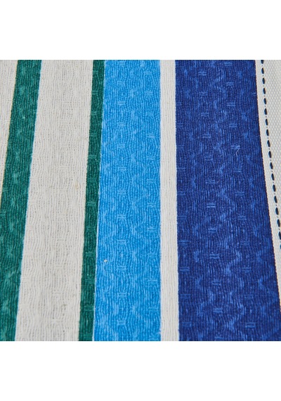 Soft Verano Çift Kişilik Pike Takımı - Mavi / Yeşil Renkli