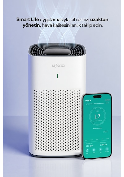 Hava Temizleme Cihazı – Hepa Filtreli, Ultra Sessiz Çalışma Modu 10dB, Wi-Fi Mobile Uygulama Destekli ve H13 Çok Katmanlı Filtreleme