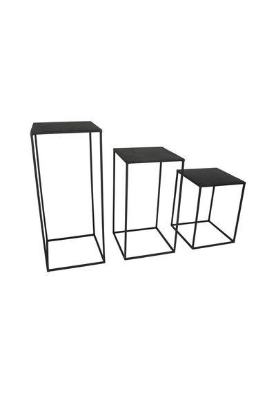 Metal Zigon Sehpa Çiçeklik 3 ‘Lü Set Wd-19