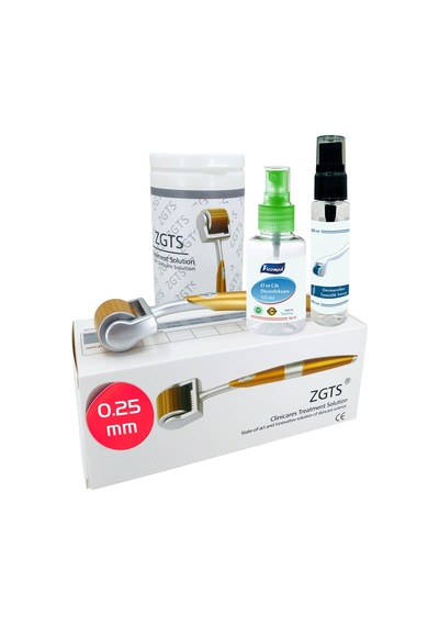 Zgts Gold 192 İğne 0.25 MM Ölçü Titanyum Dermaroller + Solüsyon
