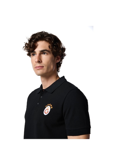 Gsstore Galatasaray 5 Yıldız Klasik Logo Polo T-shirt E251403 Siyah