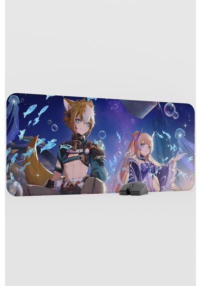 Gorou Genshin Impact Anime Oyuncu V1 - 90x40 Xxl Gaming Mouse Pad Fare Altlığı