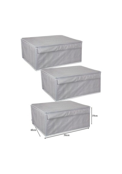 Çok Amaçlı Çok Fonksiyonlu Kutu-baza, Gri, 50x40x19cm Plastik 48 X 19 Gri Kz Diğer