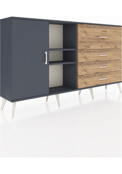 Arges Konsol 4 Raflı 4 Çekmeceli Tek Kapaklı 176x30x99 Antrasit-antrasit/çam Antrasıt/atlas Çam - Antrasıt Arges Konsol 4 Raflı 4 Çekmeceli Tek Kapaklı 176x30x99 Antrasit-antrasit/çam Antrasıt/atlas Çam - Antrasıt