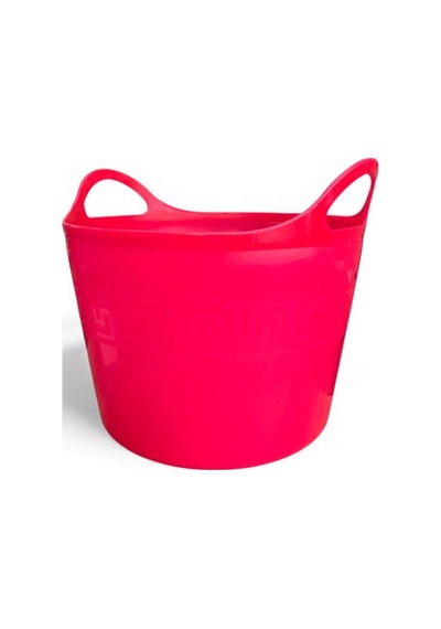 Pembe, Esnek Plastik Kova 20 Litre, Temizli Kovası, Esneyebilen Oyuncak Ve Çamaşır Sepeti Pembe