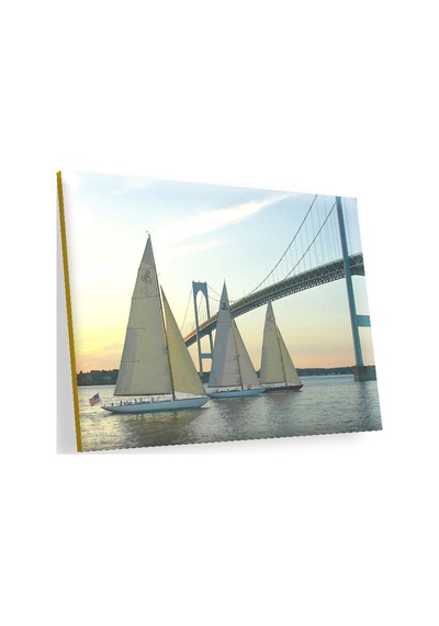 Cakasepetim Rhode Island Köprü Yelkenliler Ahşap Mdf Tablo