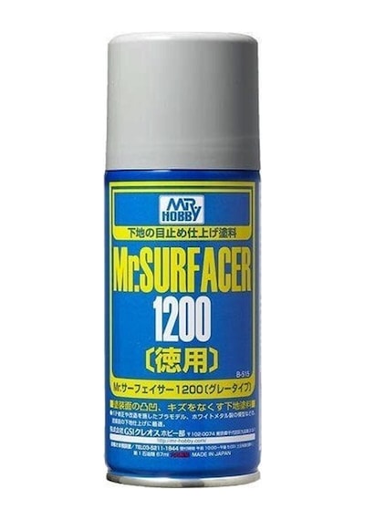 170 Ml. Mr.surfacer 1200 Gri Sprey Astar Maket Boyası, Mr.hobby B515 Standart