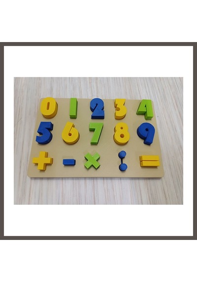 Bezos 3d Baskı Sayılar Ve Matematik Sembolleri Öğretim Tahtası - Rakam Eşleştirme Puzzle, Temel İşlem Sembolleri 0-9 Nxrlvng