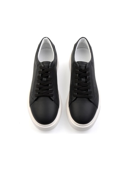 Bambi Siyah Leather Erkek Sneaker E01589521603 Siyah