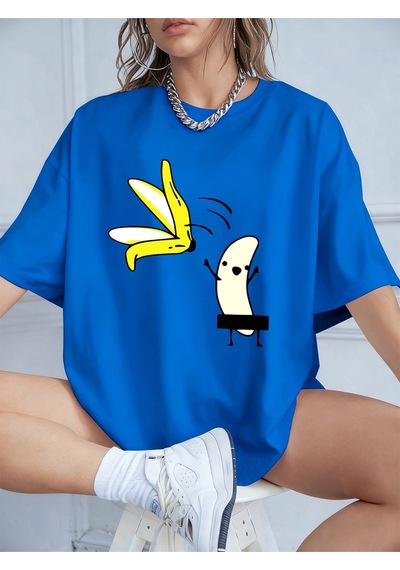 Noıssey Urban Pop Graphic Kadın Tişört Koleksiyonukod 5611 Saks
