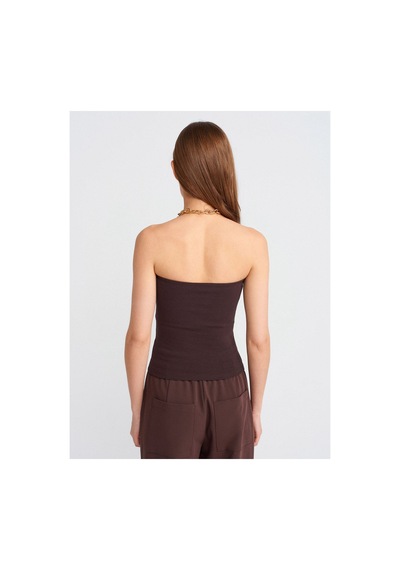 Rouge Basıc Dlv 20659 Straplez Top Kahverengi