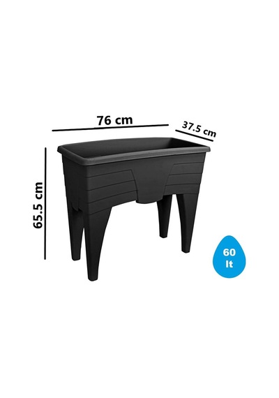 Omnipazar So-ab02 Dekoratif Ayaklı Bahçe Yetiştirme Saksı 60 Litre No 2