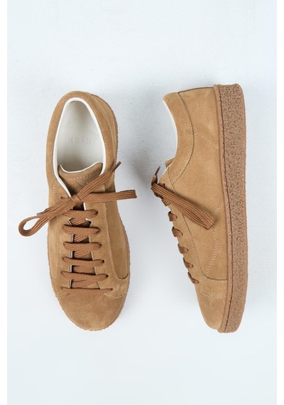 Krahe Chazz Erkek Hakiki Deri Bağcıklı Kum Sneakers