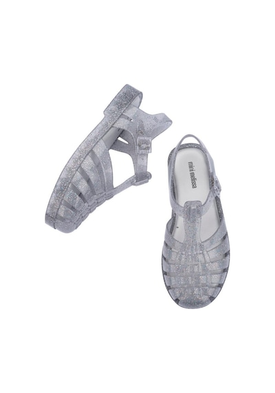 Mini Melissa Çocuk Possession Gri Parlak Simli Sandalet-14479