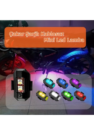 POİNT Rgb Motosiklet Drone Bisiklet Otomotiv Şarjlı Kablosuz 2 AD