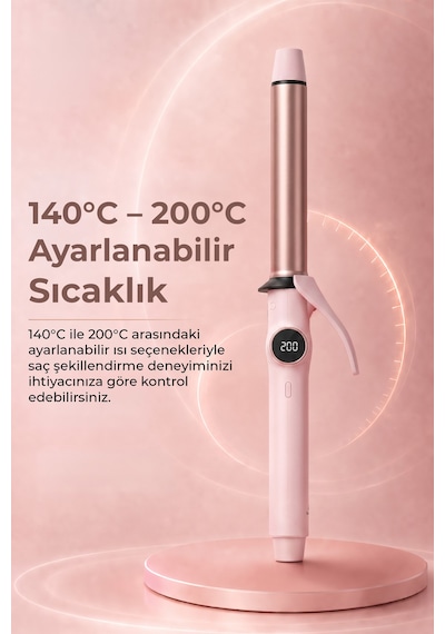 Ks-625 Profesyonel Dijital Saç Maşası 25 Mm, Led Ekranlı, 140-200 C Isı Ayarlı