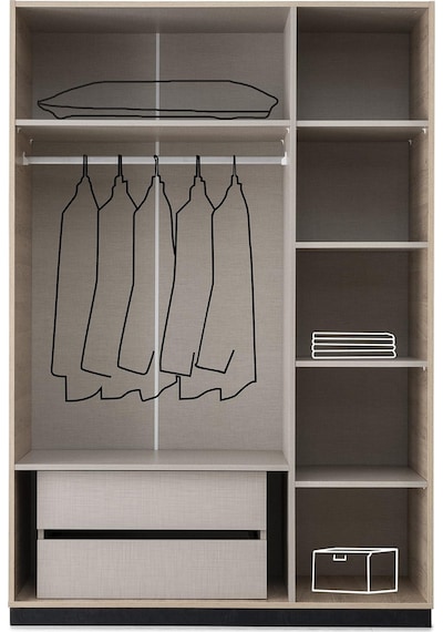 Vega 3 Kapaklı Modern Aynalı Elbise Dolabı Gardrop 135x50x200cm Vega 3 Kapaklı Modern Aynalı Elbise Dolabı Gardrop 135x50x200cm