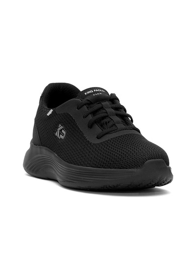 King Paolo H1249 Palmer Erkek Memory Foam Klasik Sneaker Siyah Siyah