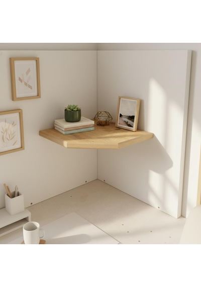 Çok Amaçlı Köşe Raf Safir Meşe Mdf