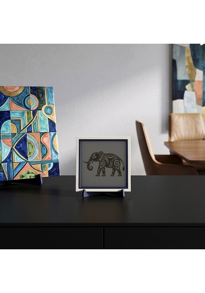 Fil Silüetli Modern Dekoratif Parça, Sevdikleriniz İçin Anlam Dolu Armağan 10x10 Cm