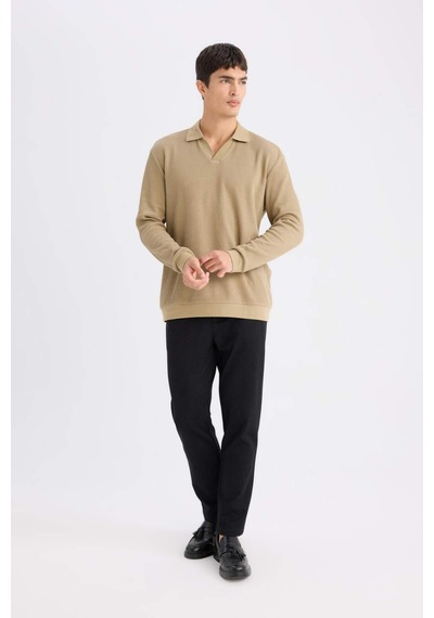 DeFacto Tailored Regular Fit Normal Kesim Kumaş Pantolon Basic Düz Cepli D9081AX24WNBK27 DeFacto Tailored Regular Fit Normal Kesim Kumaş Pantolon Basic Düz Cepli D9081AX24WNBK27