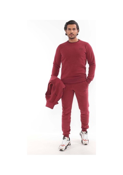 Erkek 3 Iplik 3'lü Sweat Takım Bordo