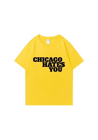 Flood Of Style Şef Keef Chicago Sen Hates Aynı Stil T-shirt Erkek Kadın Rap Moda Hip Hop Büyük Boy Stre Sarı