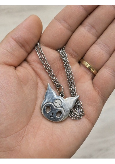 Gotik Şeytan Figürlü Kolye Metal Unisex Hediye Aksesuar Çok renkli
